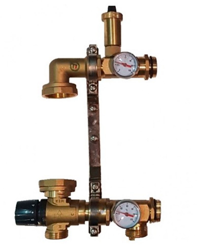 Насосная группа теплого пола 1" без насоса в к-те с воздухоотводчиком и кронштейном VR204 Vieir